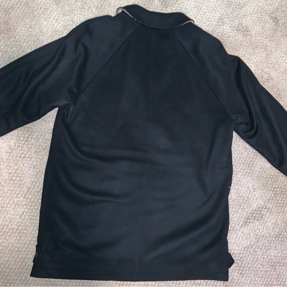 BURBERRY BLACK THARP COAT SIZE MEDIUM cashmere/wool (video added!) - Picture 7 of 13
